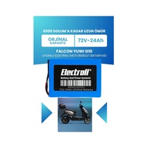 Falcon Yuwı G10 Uyumlu Batarya Standart Kapasite Lifepo4 72v 24ah Elektrikli Motorsiklet Bataryası