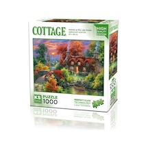 1000 Parça Göl Evinde Sonbahar Puzzle Standart