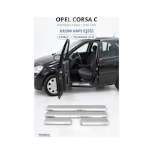 Opel Corsa C 2000-2006 Uyumlu Krom Kapı Eşiği 4 Parça Paslanmaz Çelik