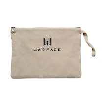 Warfare Black Text Krem Clutch Astarlı Cüzdan / El Çantası Krem