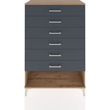 Hyperion Dolap 6 Çekmeceli 88x44x134 Çam-antrasit Çam