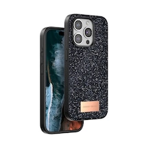 Onegif Apple İphone 14 Pro Bright Simli Kapak - Siyah - Siyah