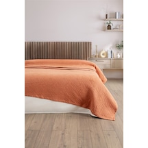 Tek Kişilik Kabartmalı Kalın Pike-jakarlı Yatak Örtüsü - %100 Pamuk-160x260 Cm-kayısı Kayısı Kayısı