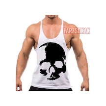 Tarzsokak Gym Tank Top Fitness Sporcu Atleti Gym115 Beyaz