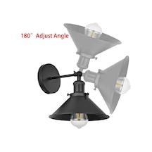 Riolight,vintage,retro,rustik Mafsallı 1xe27 Siyah Metal Aplik No Siyah