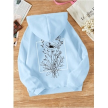 Unisex Kadın/erkek Harajuka Sokakt Yazılı Grafik Sweat Mavi-17121 Mavi