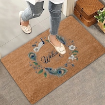Valerine Life İhtişamlı Tavus Kuşu Welcome Kapı Önü Paspası 45x70cm