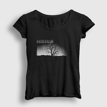 Presmono Kadın Tree Burzum T-shirt Siyah