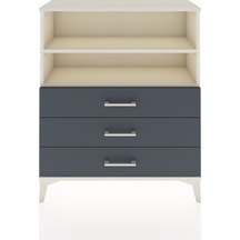 Arges Şifonyer 2 Raflı 3 Çekmeceli 88x30x106 Aytaşı-antrasit Aytaşı
