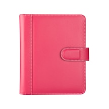 Organizer Ajanda Tarihsiz Kareli 4 Halkalı 19.5x23 CM - Fuşya
