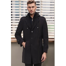 Plt9334 Dewberry Erkek Palto-siyah-lacivert Siyah-lacivert