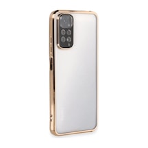 Xiaomi Redmi Note 11 Uyumlu Kılıf Lensli Silikon - Gold