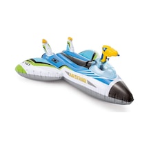 Intex 57536 Su Tabancalı Mavi Uçak Şişme Çocuk Binici 117cm Çok Renkli