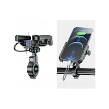 Akü Şarj Bağlantılı Ayna Gidon Bağlantı Motosiklet Telefon Tutucu Bisiklet Atv Tutacağı