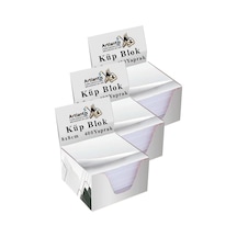Masaüstü Küp Blok Not Kağıdı 3 Paket 8x8 Cm Beyaz Küp Not Kağıdı Kare Kağıt Beyaz Boş Kağıt 400