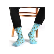 Ozzy Socks Moto Desenli Çorap Turkuaz
