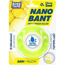 2 Metre Çok Güçlü Çift Taraflı Nano Bant Sarı