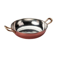 Teflon Üzeri Kalaylı Kalın Prinç Kulplu 20CM Bakır Tava