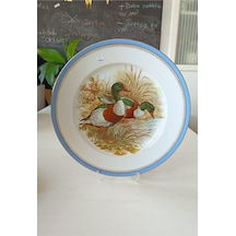 Nurantik Limoges Antika Porselen Duvar Tabağı 32 Cm