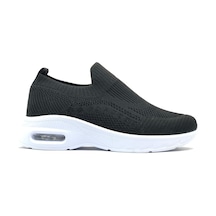 Kocamanlar 2416 4 Cm Topuklu Taban Sneaker Kadın Spor Ayakkabı Siyah - Beyaz