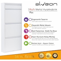 Alv-1003 Plus Alveon Metal Ayakkabılık Beyaz