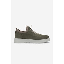 Valmenti Erkek Hakiki Deri Yeşil Nubuk Sneakers & Spor Ayakkabı 298 Val-9169-f412 Erk Ayk Y25 Olıve Dante Yeşil