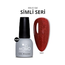 Momo Professional Kalıcı Oje S001 Simli Koyu Kırmızı 14 Ml