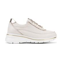 Tamer Tanca Hakiki Deri Kadın Siyah Sneakers & Spor Ayakkabı 298 3220 Bn Ayk Y26 Krema/krema Bsk Krem