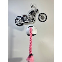 Motor & Motosiklet Pembe Örgü Saç Kask Dış Aksesuarı Diğer
