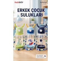 Bymyhand Erkek Çocuk Karışık Figürlütaşıma Kulplu Kilit Kapaklı Pipetli Suluk Okul Matarası 600 Ml 1 Karışık Renk