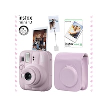 Instax Mini 13 Fotoğraf Makinesi Deri Çanta Kıskaç + 10'lu Film Hediye Seti
