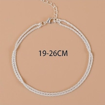 Novahub Altın Gümüş Renk Bling Çift Katmanlı Halhal Moda Basit Mizaç Köpüklü Halhal Doğum Günü Hediyesi Kadınlar İçin Kıdemli Takı Aksesuarları Altın