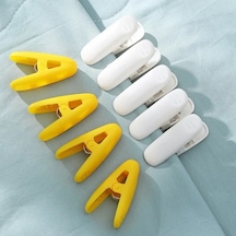 Sarı-5 Adet-5 Adet Plastik Küçük Klip Rüzgar Geçirmez Klip Kurutma Mandal İç Çorap Depolama Yorgan Elbise Kurutma Klipsi Elbise Mandalları