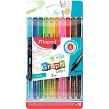 Maped Desenli Graph Peps 0.4 MM Fineliner Kalem 10'lu