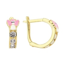 Goldkupe 14 Ayar Altın Melek Halka Çocuk Küpe 1,55 Gr-1179