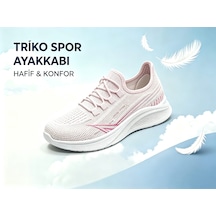 Leu Bayan Triko Spor Ayakkabı Pembe