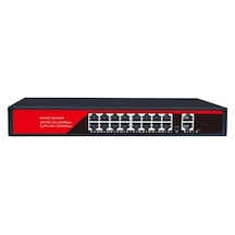 Ezcool Ez-16psf 16 Port 16xfe+2xge Gigabit Poe Switch 240w