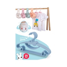 Morpanya Sweet 24 Adet Mavi Bebek Elbise Askısı 30 Cm Fiyonklu Kelebek Beb Mavi