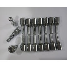 Allen-12 Başlı Krom Kaplı Bijon M12X1.25. DİŞ=28 MM TAM BOY 55 MM