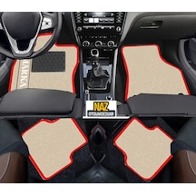 Hyundai Getz 2002 - 2011 Bej Halı Kırmızı Kenar Petek Topuk