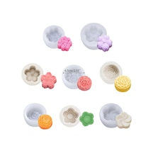 Silikon Ay Kek Kalıpları Çiçek Şekilli Ay Kek Dekorasyon0005 Diğer