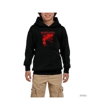 Zepplin Giyim Haggard Monster Siyah Çocuk Kapşonlu Sweatshirt