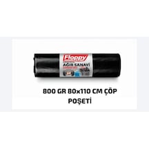 Floppy Endüstriyel Jumbo Siyah Çöp Torbası 80 110 Cm 800 Gr 1 Rulo 10'lu