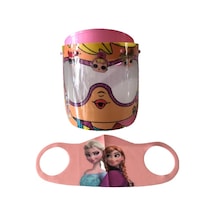 Gürbey Lol Bebek Baskılı Çocuk Siperlik + Elsa Desenli Çocuk Maske