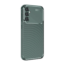 Newface Samsung Uyumlu Galaxy S25 Kılıf Auto Focus Karbon Kapak - Koyu Yeşil Koyu Yeşil