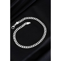 Gümüş Gurmet Bileklik 4 Mm Genişlik 21 Cm Uzunluk