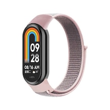 Xiaomi Mi Band 8 Uyumlu Krd-03 Hasır Kordon - Pink Sand