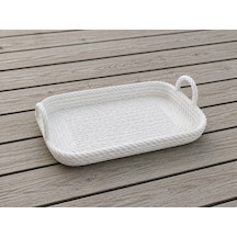 3d Baskı Çok Amaçlı Dekoratif Organizer Tepsisi - Masaüstü Düzenleyici, Banyo Ve Mutfak Saklama Tepsisi-beyaz Çok Renkli