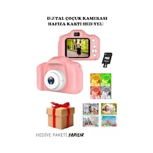 Mini Fotoğraf Makinesi Çocuk Için Eğitici Video Kamera 1080p Hd Ekran Digital Usb Şarjlı Lens Camera Pembe - 281612875