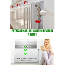 4 Adet Petek Kalorifer Radyatör Arkası Folyolu Plaka Isı Yalıtım